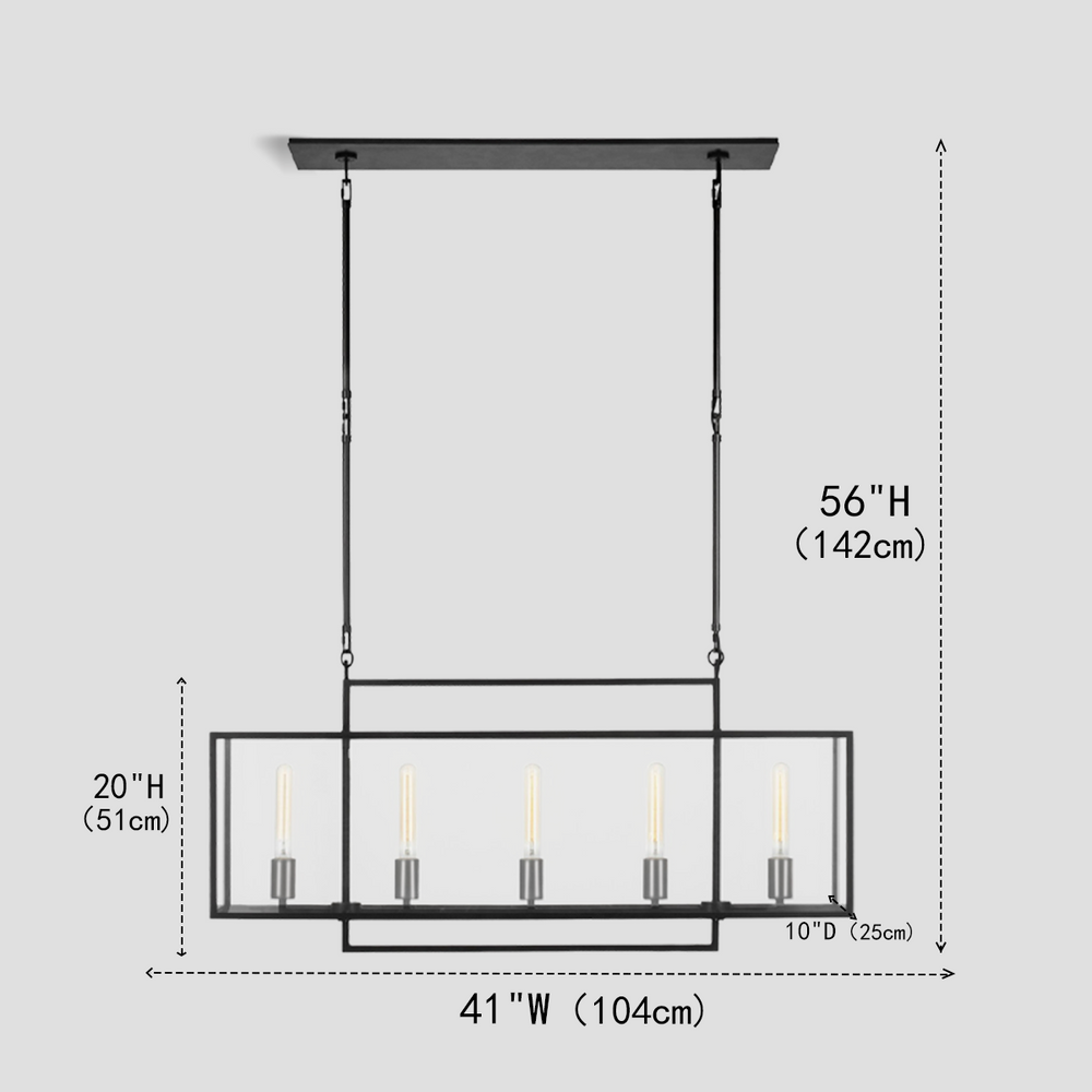 Bekel Linear Glass Chandelier