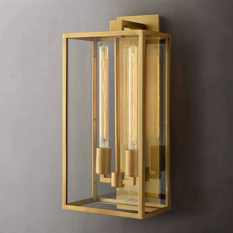 Beckman Outdoor Square Lantern Wall Sconce 28"
