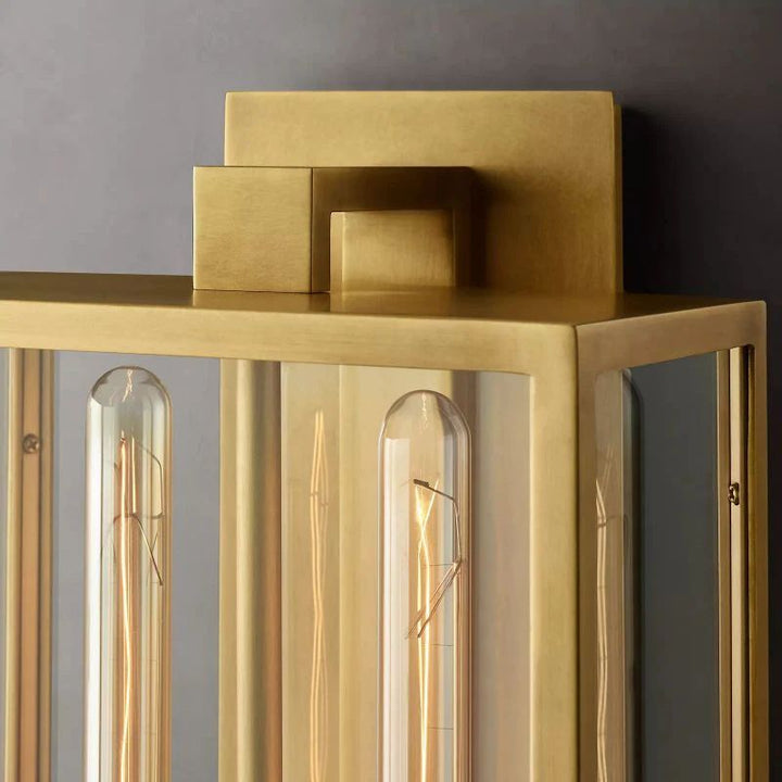 Beckman Outdoor Square Lantern Wall Sconce 28"