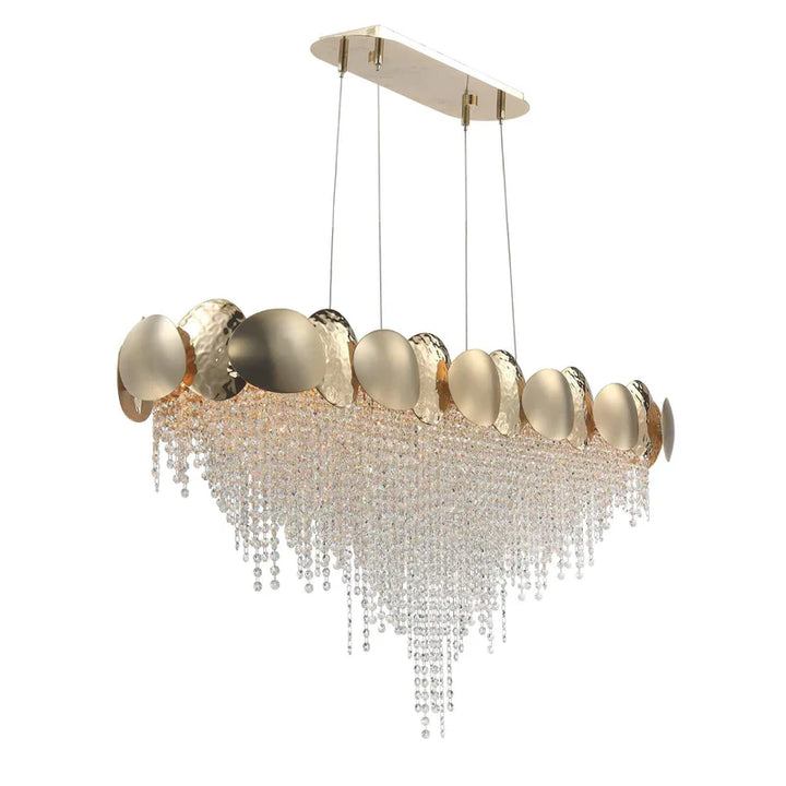 Betsy Oval Brass Crystal Chandelier
