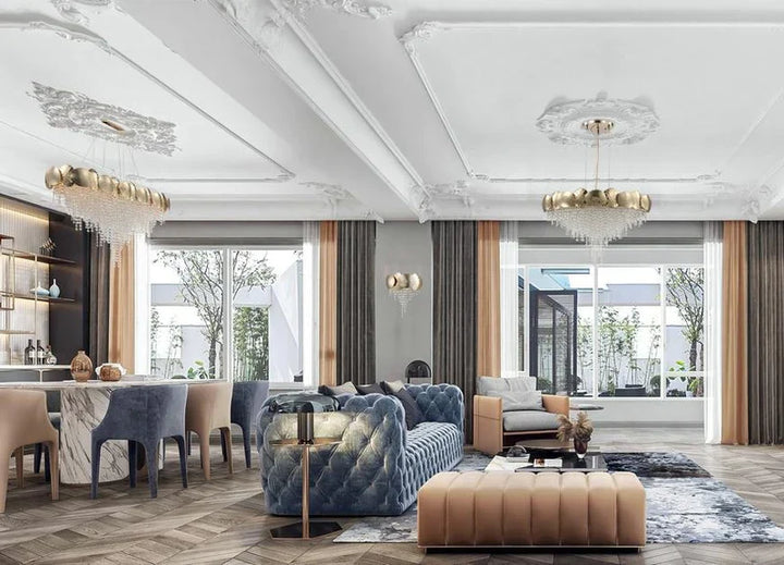 Betsy Oval Brass Crystal Chandelier