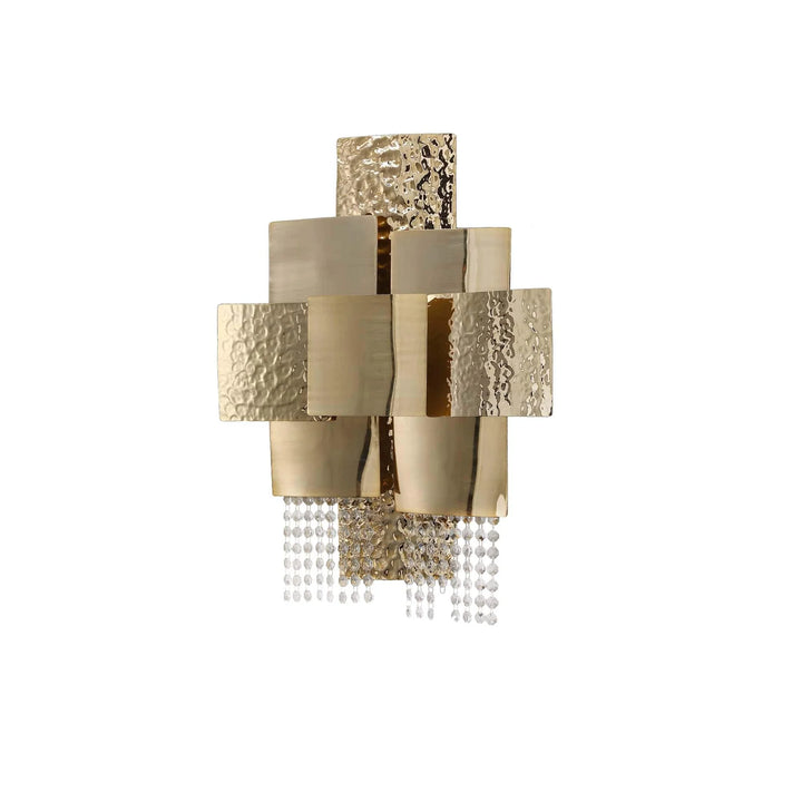 Betsy Square Brass Crystal Sconce