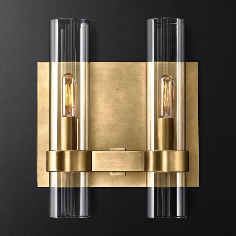 Ravella Blown Glass Double Bathroom Wall Sconce