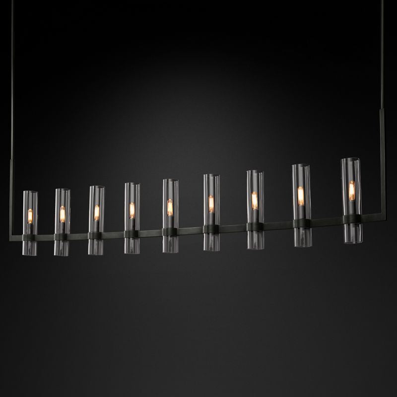 Ravella Blown Glass Linear Chandelier 71"