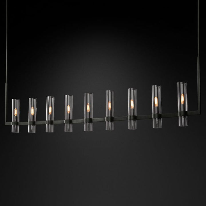 Ravella Blown Glass Linear Chandelier 71"