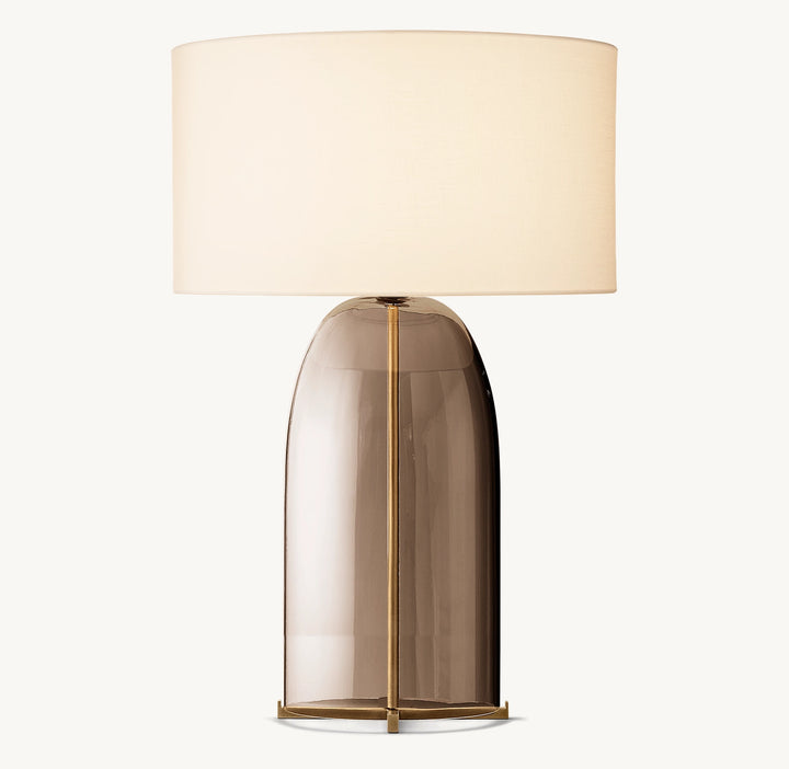 Bloomy Amber Glass Table Lamp