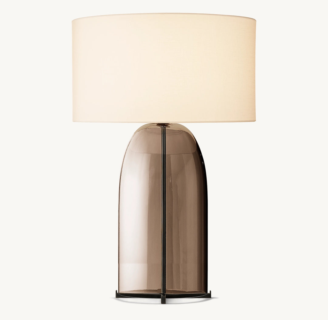 Bloomy Amber Glass Table Lamp