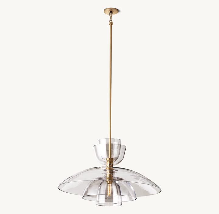 Bloomy Clear Glass Cloche Grand Pendant