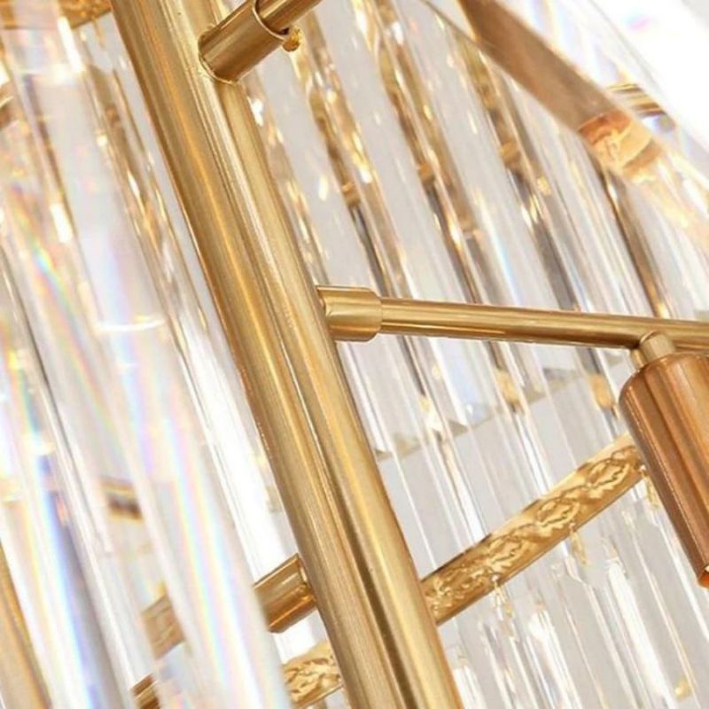 Bourbons 2-Story Crystal Round Chandelier