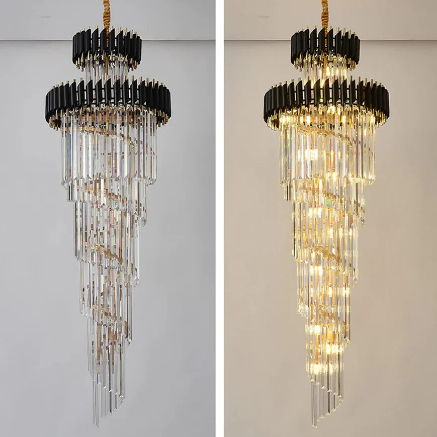 Bourbons Multi-layer Crystal Chandelier