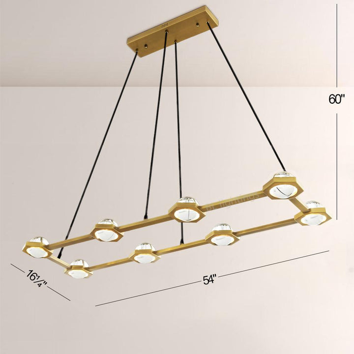 Braelynn Rectangular Chandelier 54"