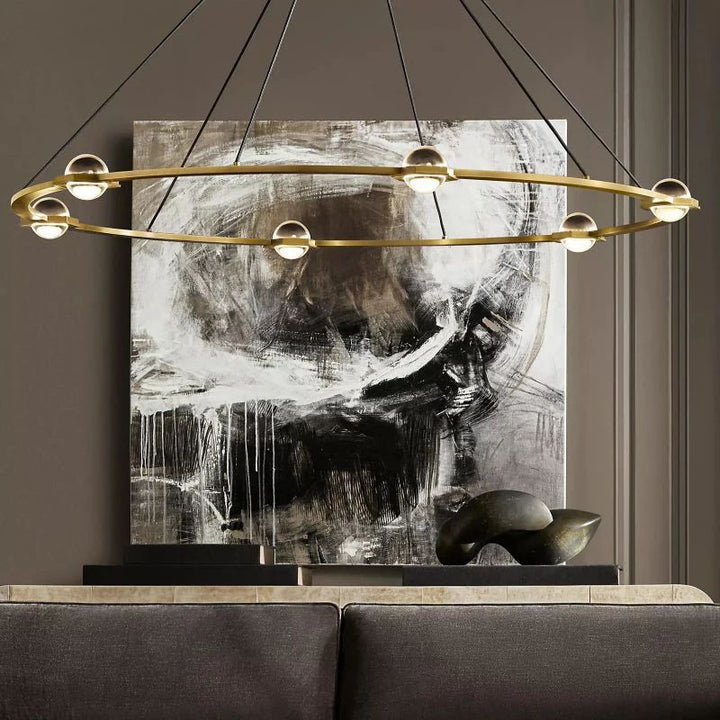 Braelynn Round Living Room Chandelier 60"