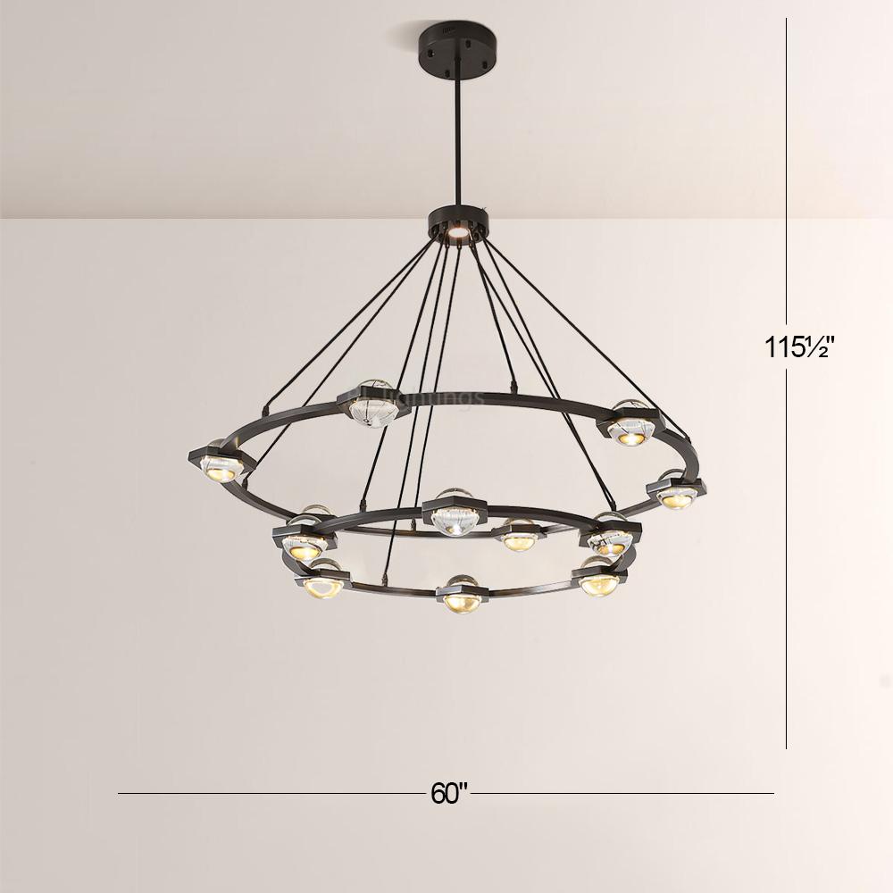 Braelynn Two-Tier Round Chandelier 60"