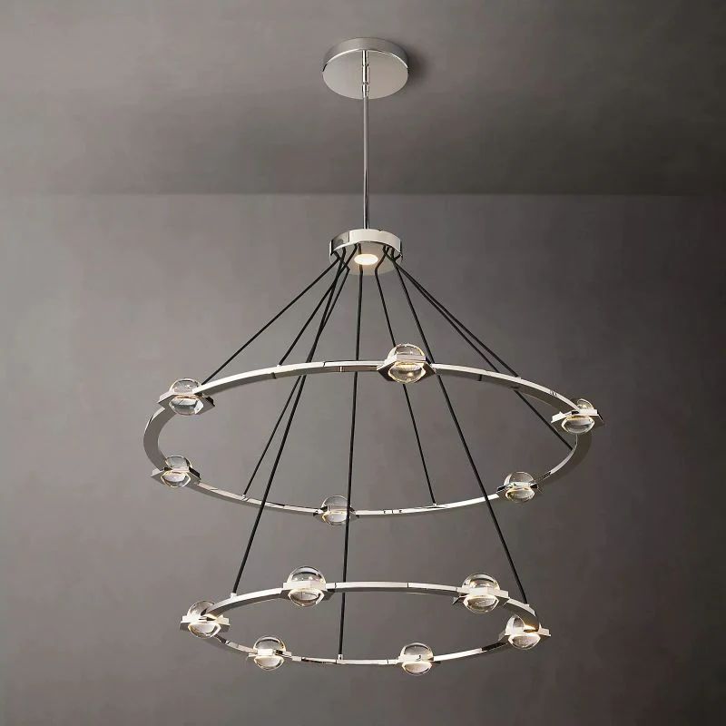Braelynn Two-Tier Round Living Room Chandelier 48"
