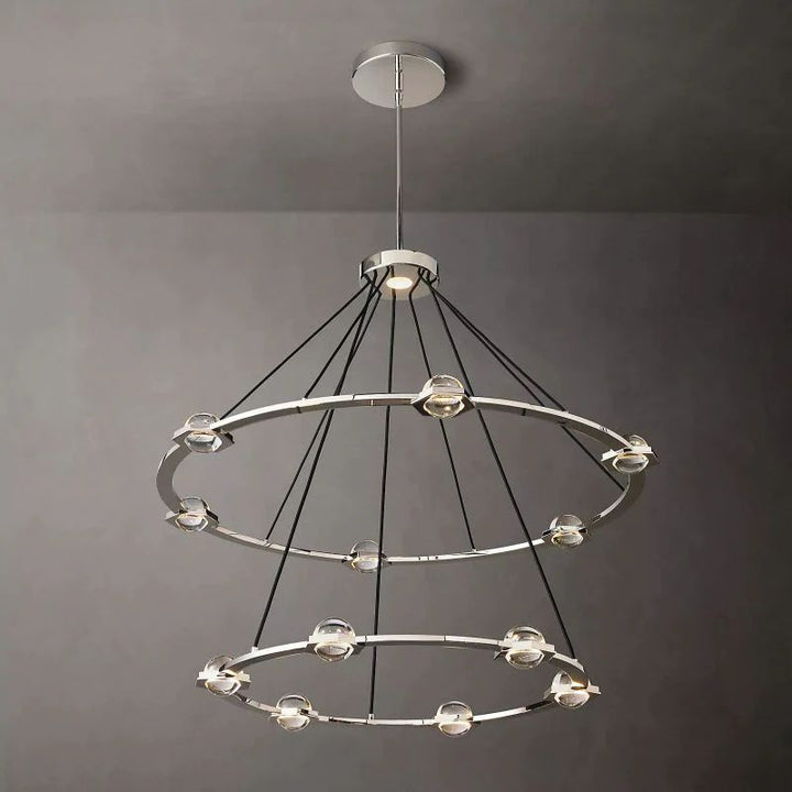 Braelynn Two-Tier Round Living Room Chandelier 48"
