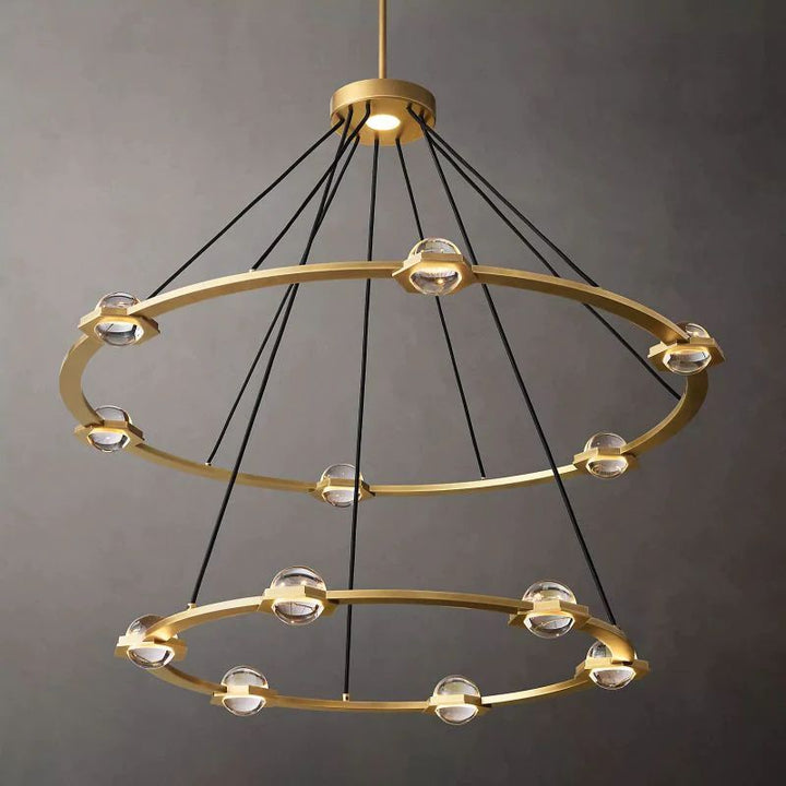 Braelynn Two-Tier Round Living Room Chandelier 48"