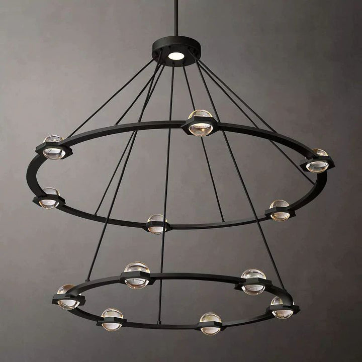 Braelynn Two-Tier Round Living Room Chandelier 48"