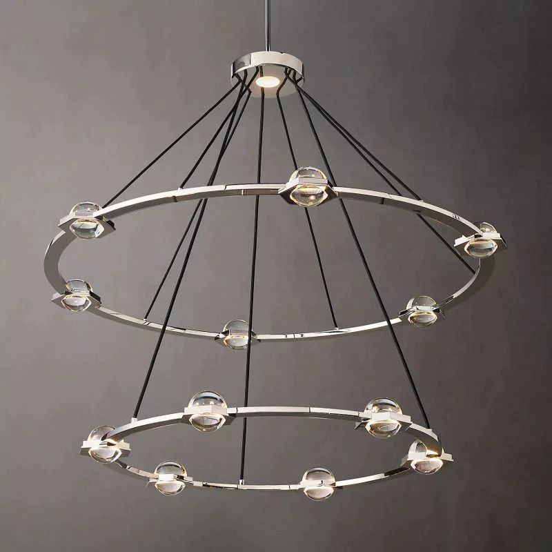 Braelynn Two-Tier Round Living Room Chandelier 48"