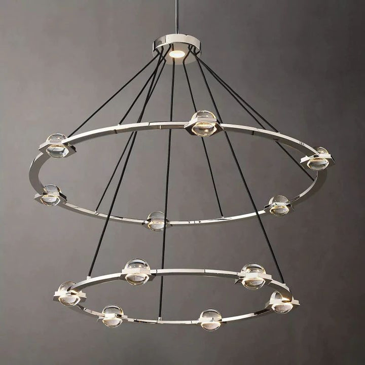 Braelynn Two-Tier Round Living Room Chandelier 48"
