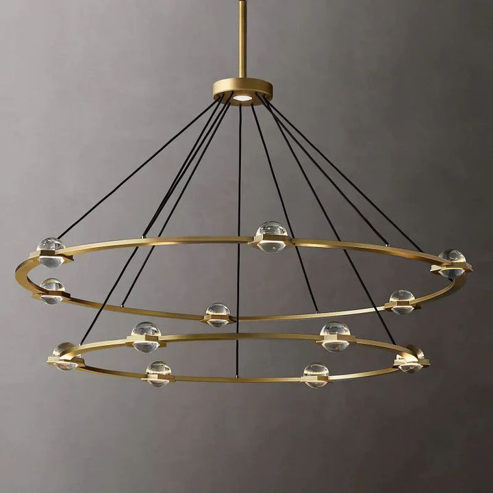 Braelynn Two-Tier Round Living Room Chandelier 60"