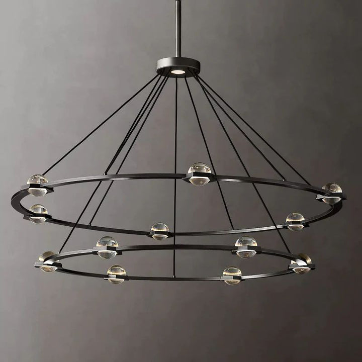 EBraelynn Two-Tier Round Living Room Chandelier 60"