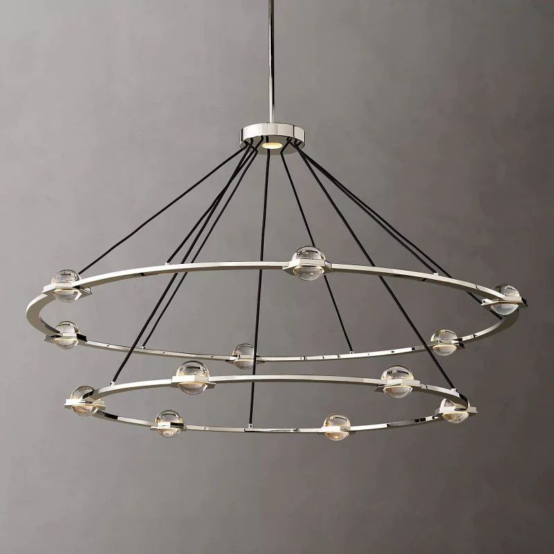 Braelynn Two-Tier Round Living Room Chandelier 60"
