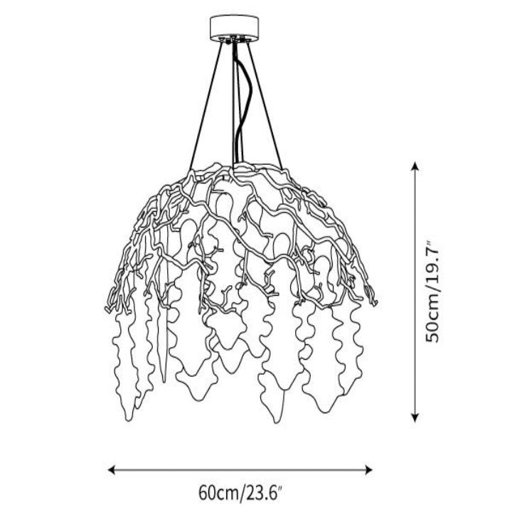 Branch Aqua Dome Chandelier