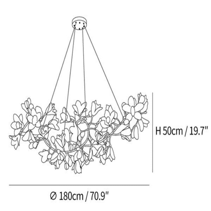 Branch Circular Blossom Chandelier