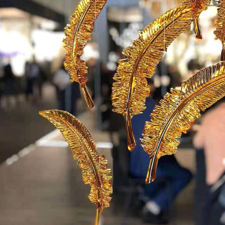 Branch Feather Handblown Glass Chandelier