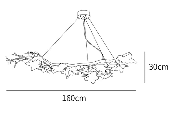 Branch Folio Brass Chandelier
