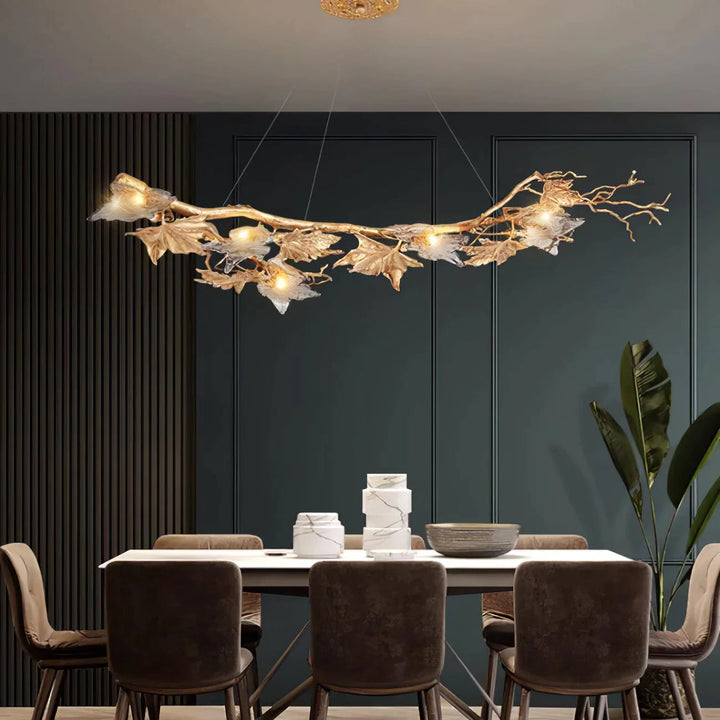 Branch Folio Brass Chandelier