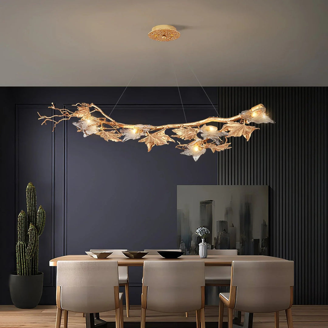 Branch Folio Brass Chandelier