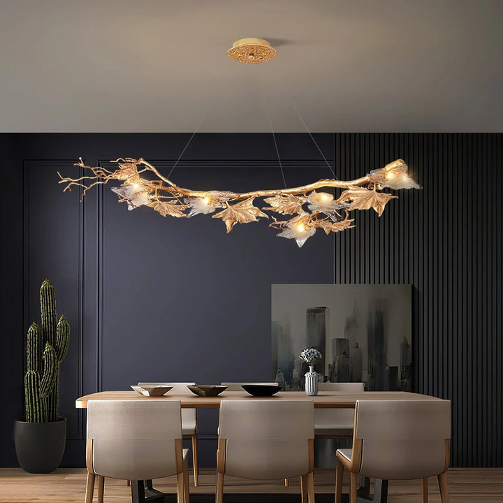 Branch Folio Brass Chandelier