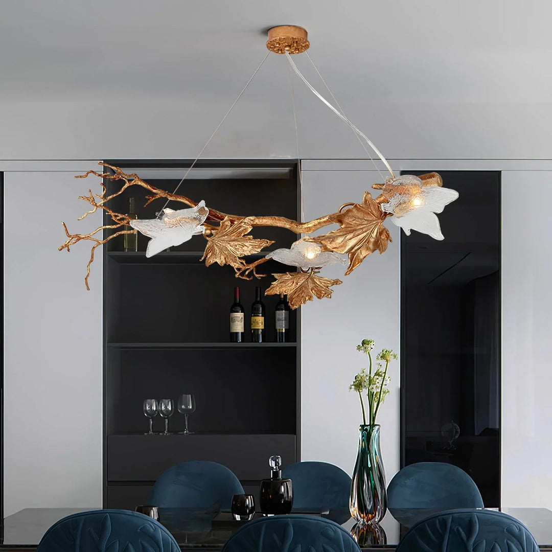 Branch Folio Brass Chandelier