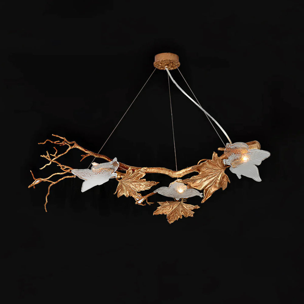 Branch Folio Brass Chandelier