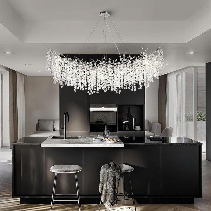 Branch Modern Tree Crystal Chandelier 55"L 30"D 40"D
