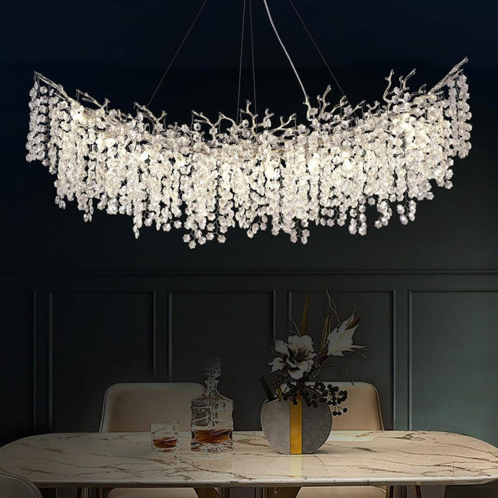 Branch Modern Tree Crystal Chandelier 55"L 30"D 40"D