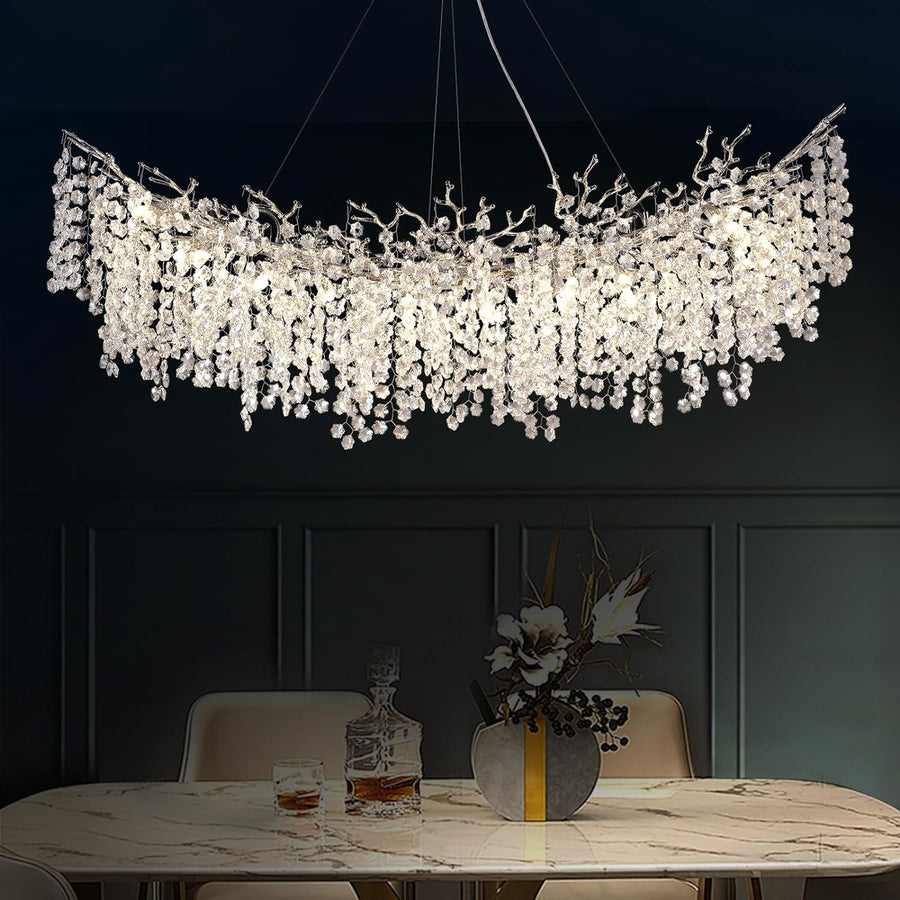 Branch Snow Tree Crystal Chandelier 30" 40" 55"