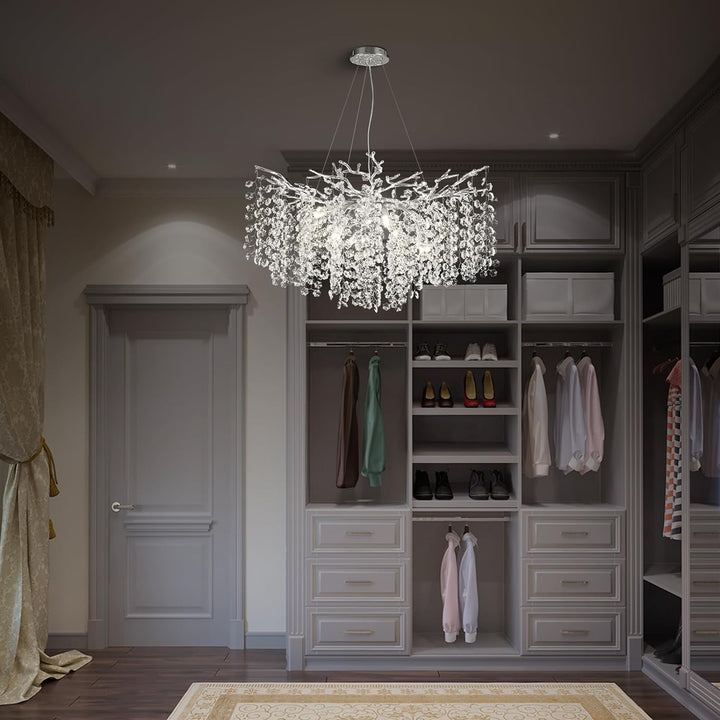 Branch Snow Tree Crystal Chandelier 30" 40" 55"