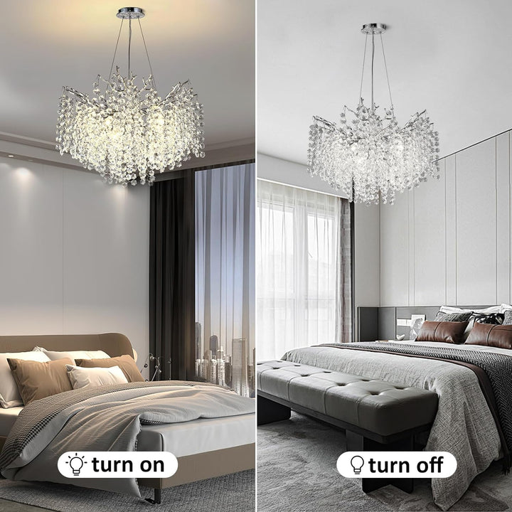 Branch Snow Tree Crystal Chandelier 30" 40" 55"