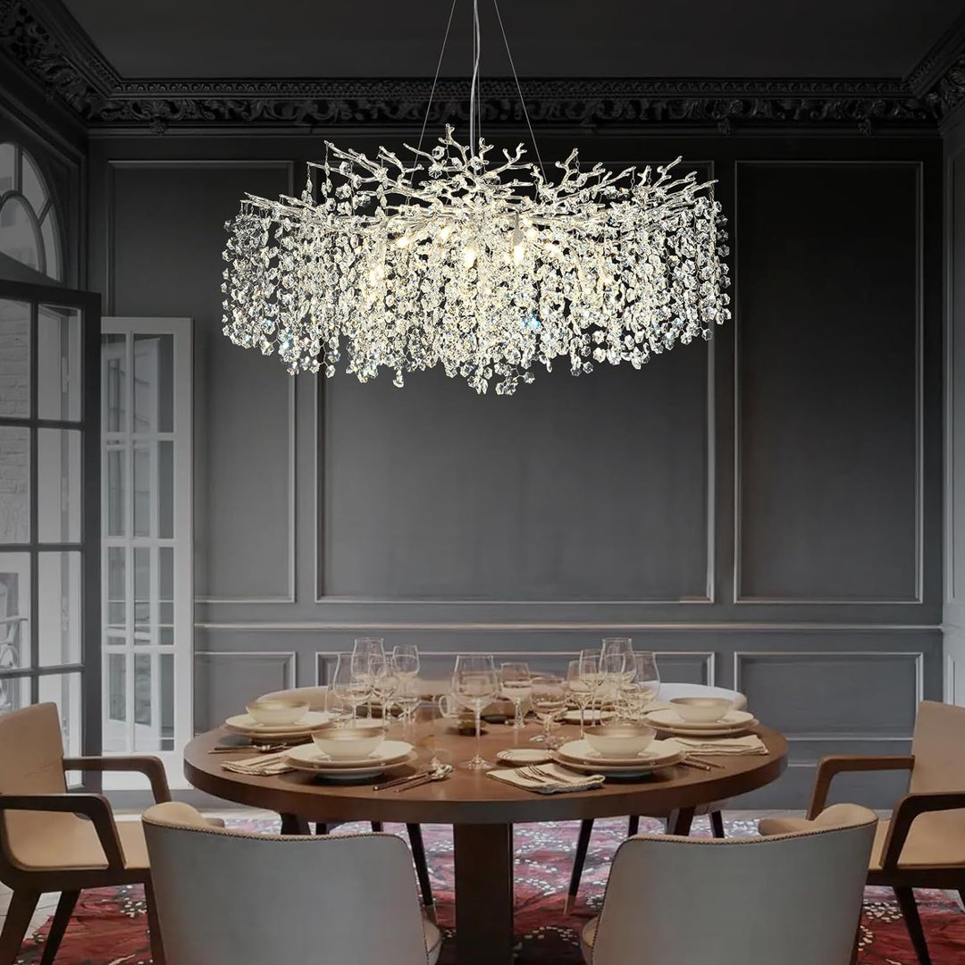 Branch Snow Tree Crystal Chandelier 30" 40" 55"