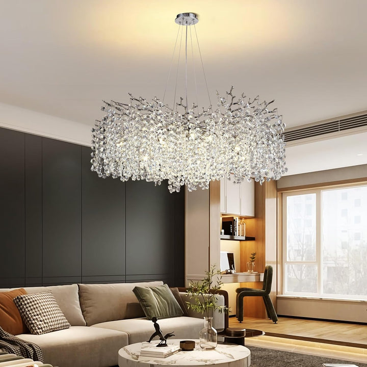 Branch Snow Tree Crystal Chandelier 30" 40" 55"