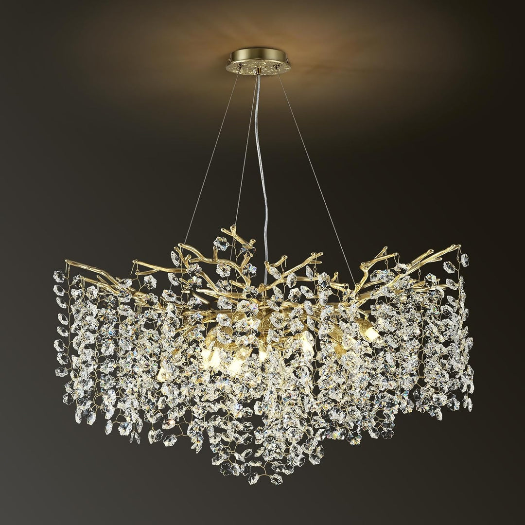 Branch Snow Tree Crystal Chandelier 30" 40" 55"