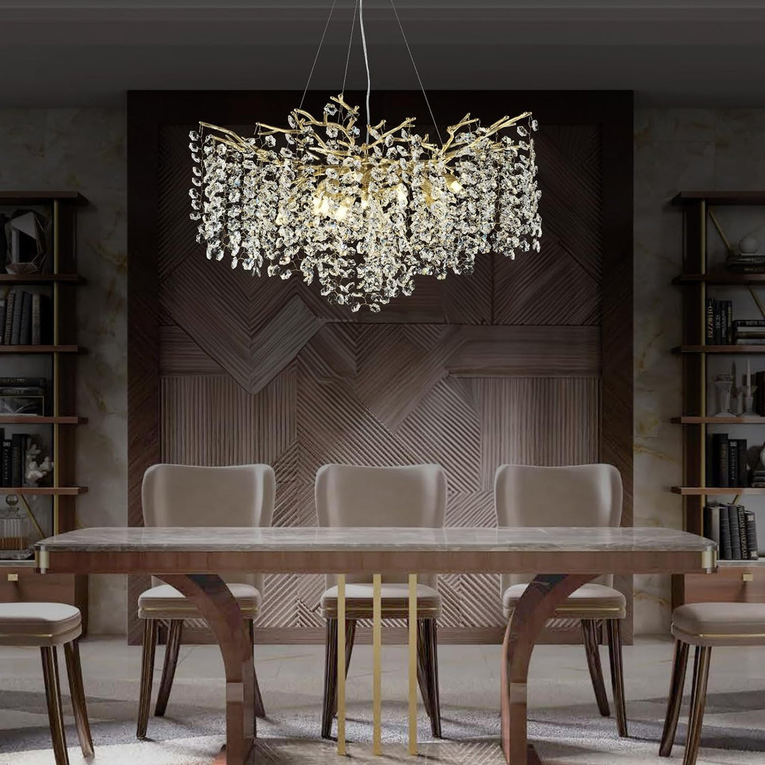 Branch Snow Tree Crystal Chandelier 30" 40" 55"