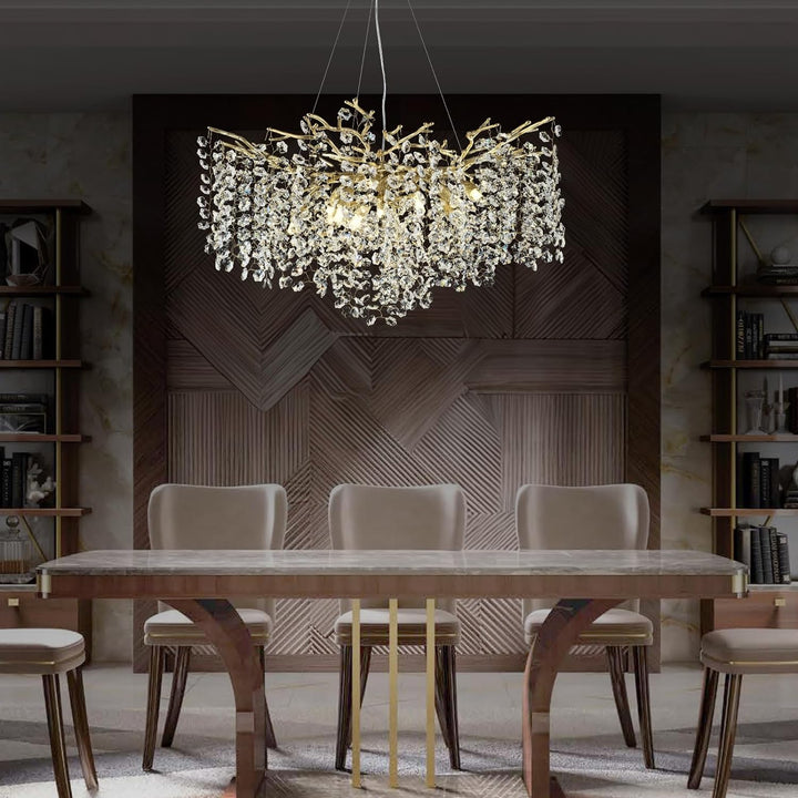 Branch Snow Tree Crystal Chandelier 30" 40" 55"