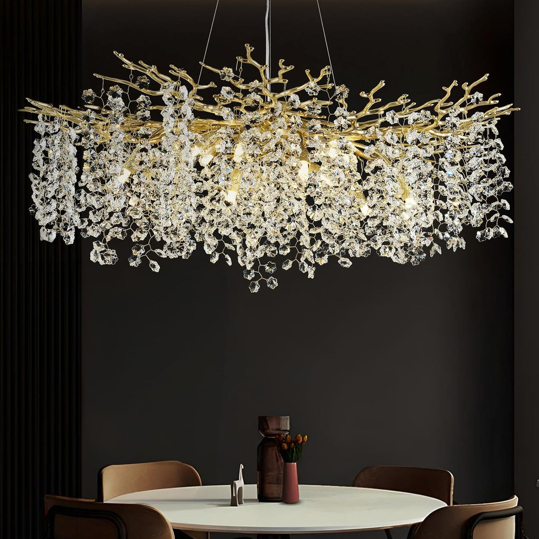 Branch Snow Tree Crystal Chandelier 30" 40" 55"
