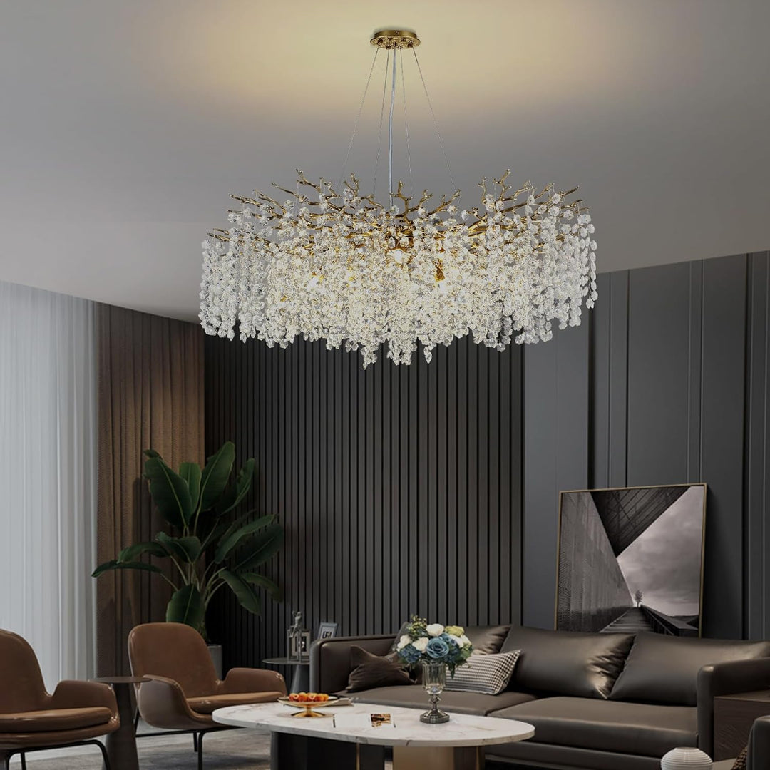 Branch Snow Tree Crystal Chandelier 30" 40" 55"