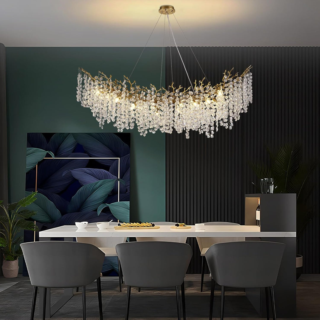 Branch Snow Tree Crystal Chandelier 30" 40" 55"