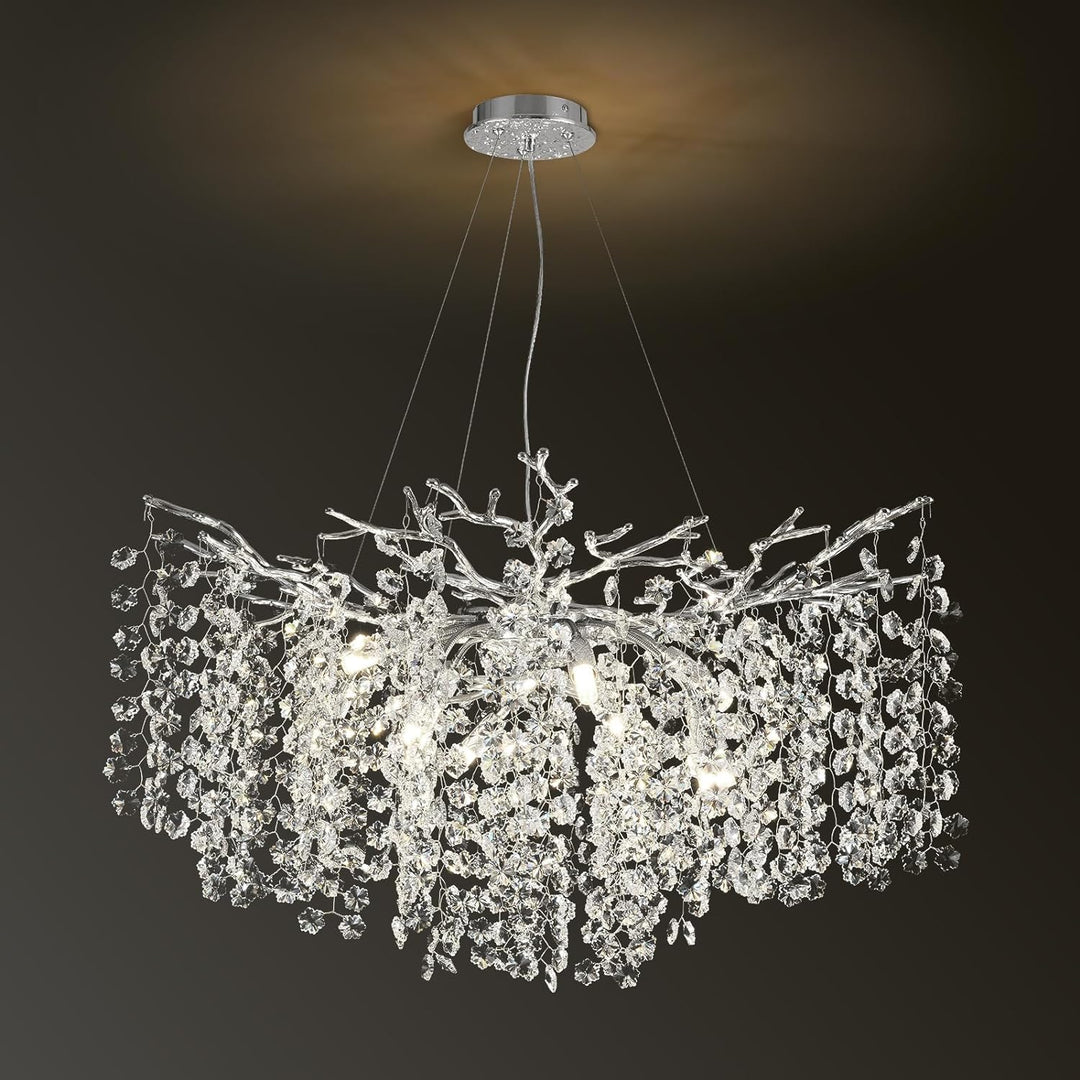 Branch Snow Tree Crystal Chandelier 30" 40" 55"