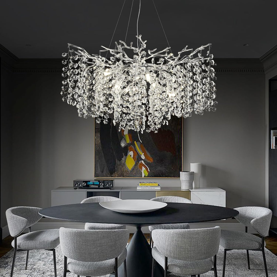 Branch Snow Tree Crystal Chandelier 30" 40" 55"